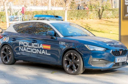 A stock image of a Policia Nacional car