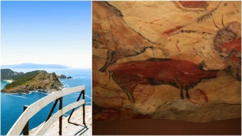 The Neocave and Museum of Altamira in Cantabria and the ferry to the Cies Islands from Vigo